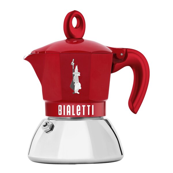 Bialetti Exclusive espressokanne 2 kopper 10 cl rød