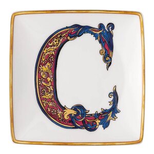 Versace Alphabet skål 12 cm kvadratisk C