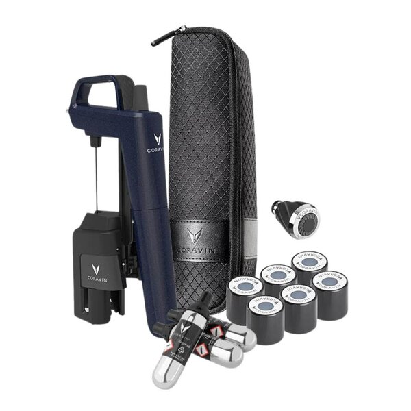Coravin Timeless Six+ vinkonserveringssystem 12 deler Ocean Blue