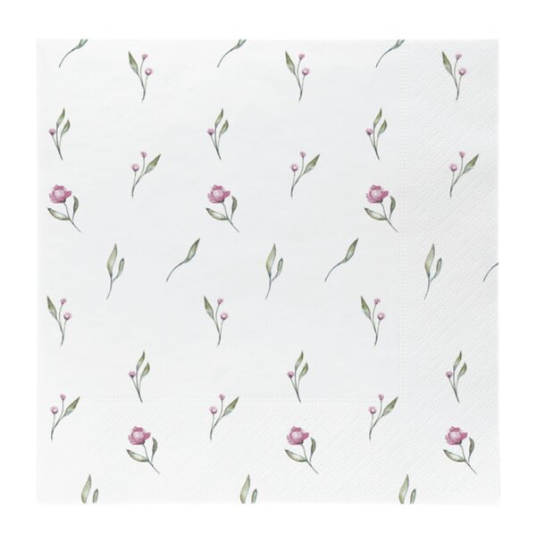 Sögne Home Lunsjserviett 16,5x16,5 cm 20 stk sommerblomst