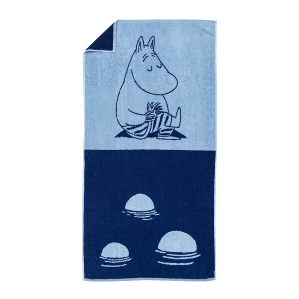 MoominArabia Mummi badehåndkle 70x140 cm Mummitrollet marineblå
