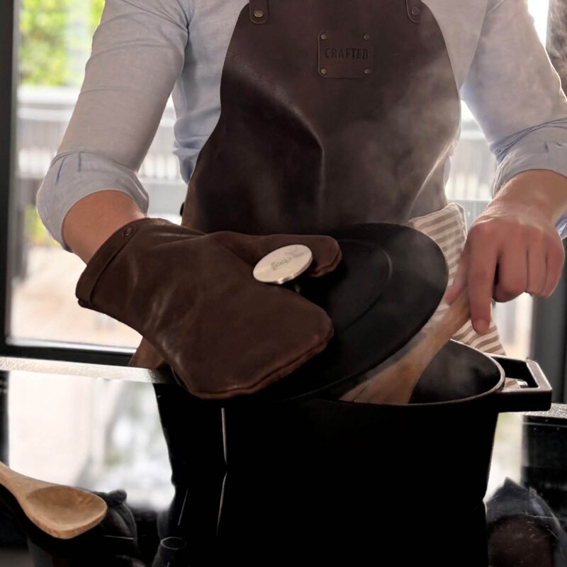 Crafted Leather grytevott 20,5x29,5 cm brun