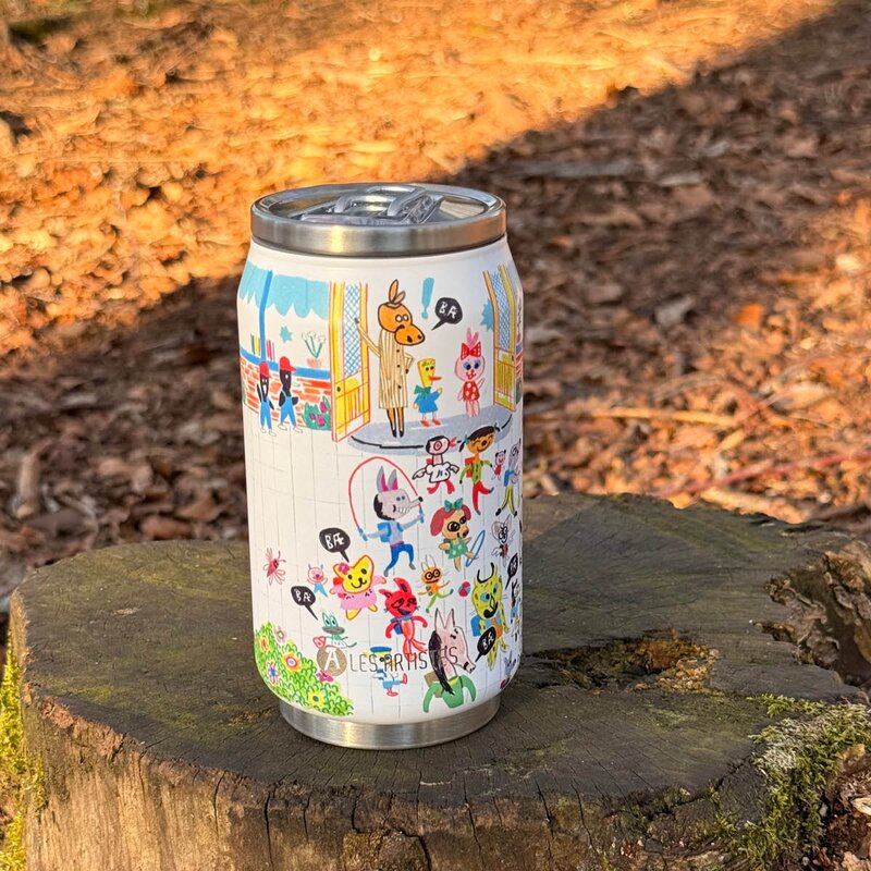 Les Artistes Bukkene Bruse termoflaske 28 cl back to school hvit