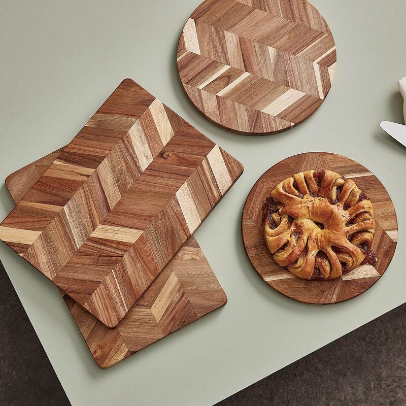 Aida RAW skjærebrett 38x28 cm akasie