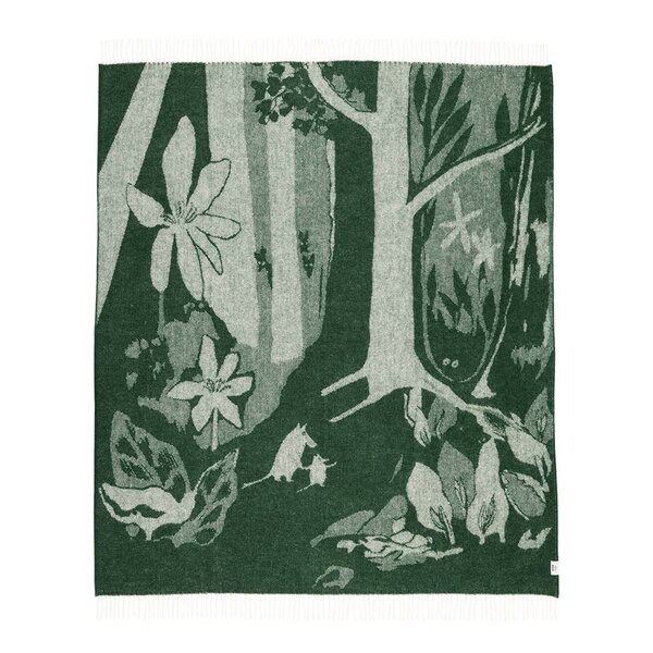 MoominArabia Mummi ullpledd 130x170 cm grønn