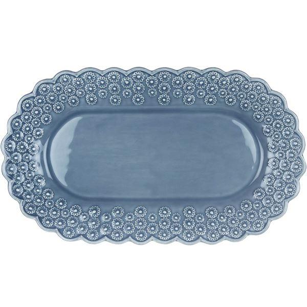 PotteryJo DITSY ovalt serveringsfat 45 cm dusty blue 