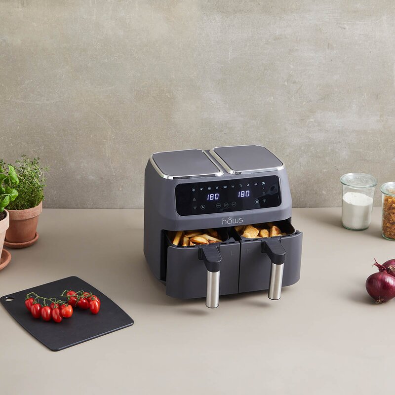 Haws Dobbelt airfryer 2 x 4 L 2800W med belegg