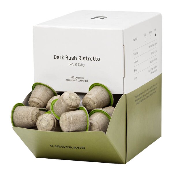Sjöstrand Dark Rush Ristretto kaffekapsler 100 stk