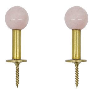 House Doctor Ball knagg 5x2 cm 2 stk messing/rosa
