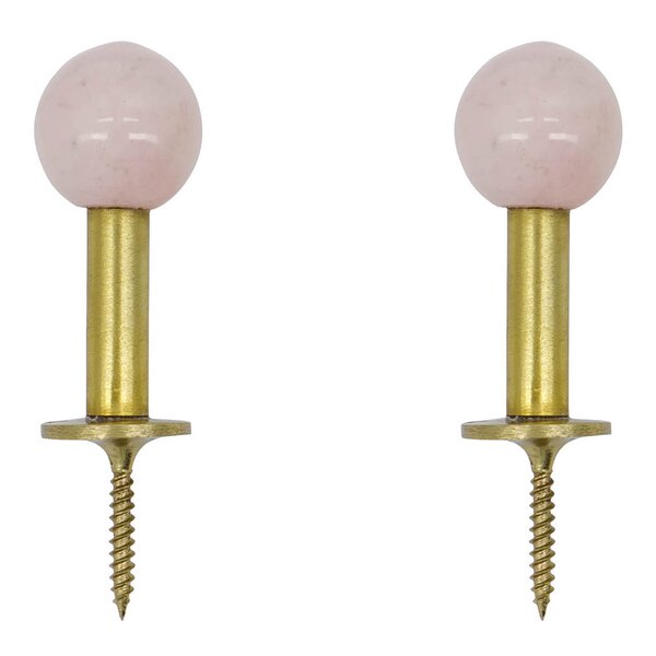 House Doctor Ball knagg 5x2 cm 2 stk messing/rosa
