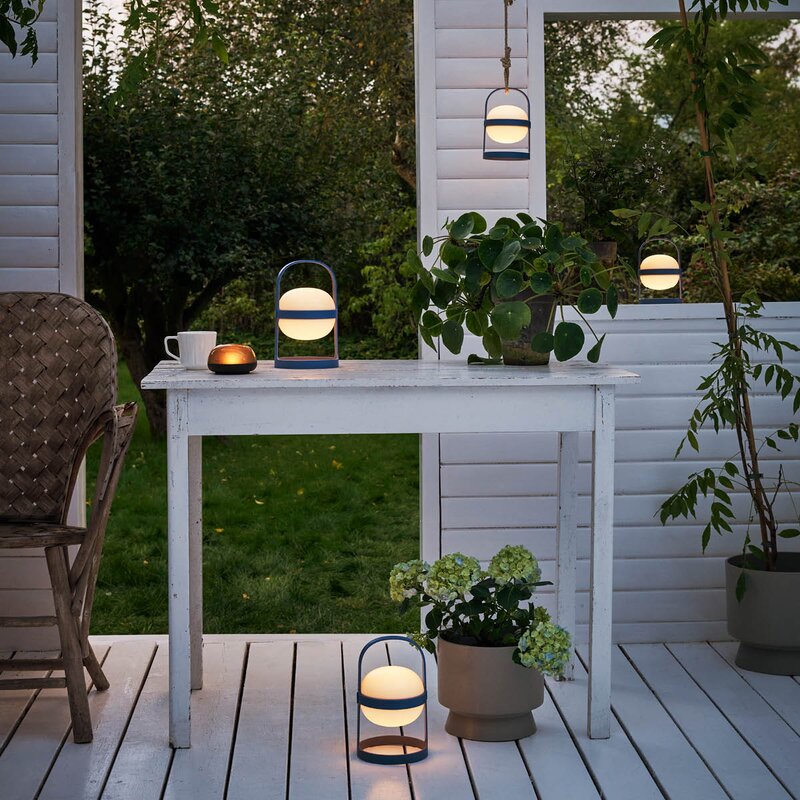 Rosendahl Soft Spot Solar solcellelampe circular 18,5 cm sky blue
