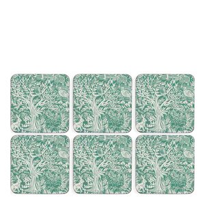 Pimpernel Tapestry glassbrikker 10,5 cm 6 stk sage