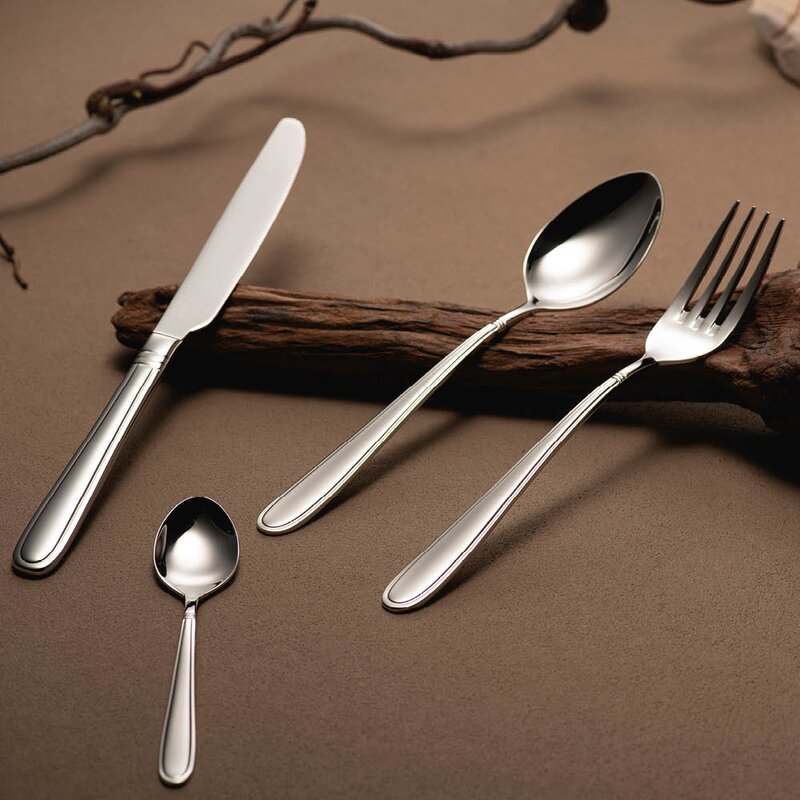 Modern House Lilje bestikksett 48 deler polert stål