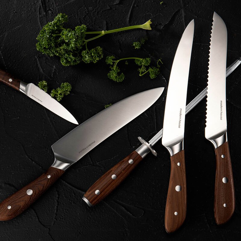 Modern House Nord knivsett 3 deler ask/stål