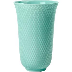 Lyngby Porcelæn Rhombe Color vase 15 cm aqua porselen