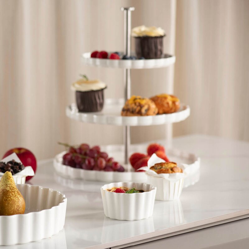 Modern House Daily Use etasjefat 30x34 cm 3 etasjer hvit