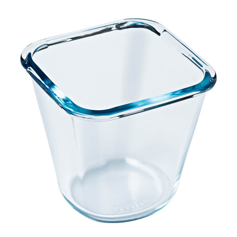 Pyrex Cook & Go matboks 12x12 cm 0,8L klar/blå