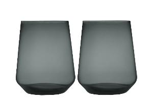 iittala Essence vannglass 35 cl 2 stk mørk grå