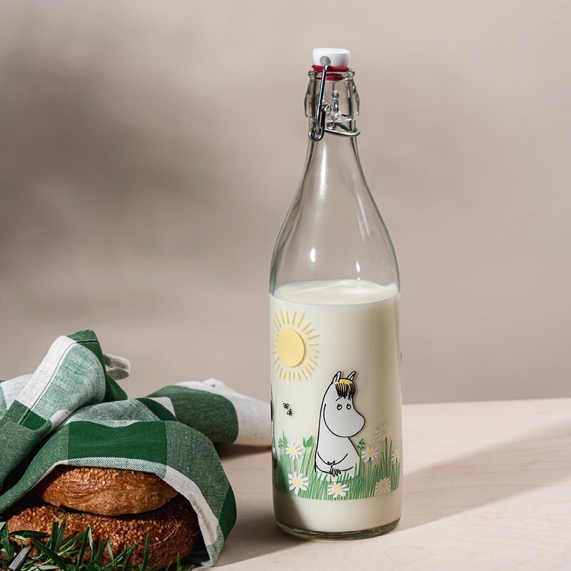 Muurla Mummi glassflaske med patentkork 1L eng