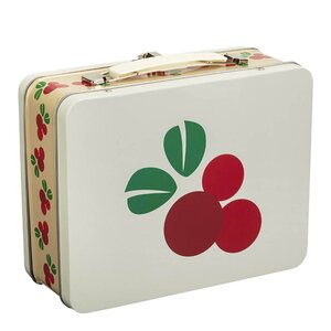 Blafre Tyttebær koffertboks 8x16x19 cm beige/rød