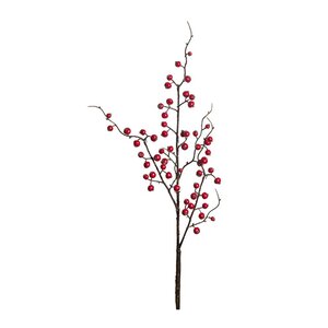 Mr Plant Bærkvist kunstig snittblomst 75 cm rød
