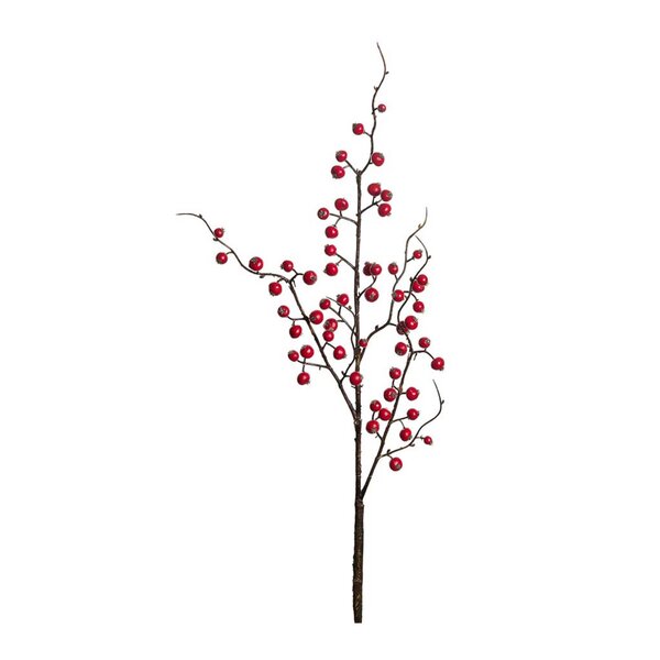 Mr Plant Bærkvist kunstig snittblomst 75 cm rød