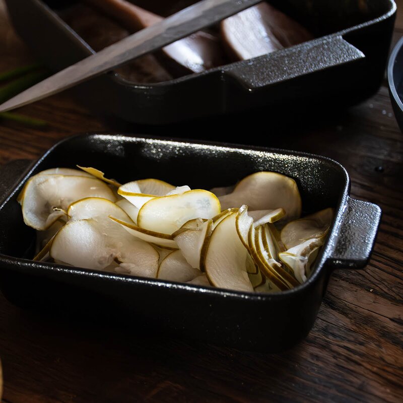 Satake Ildfast form porselen 19x11 cm 2-pack svart