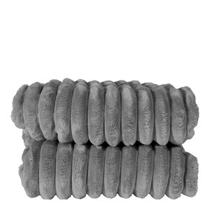 Sagaform Esther fleece pledd 130x170 cm grå