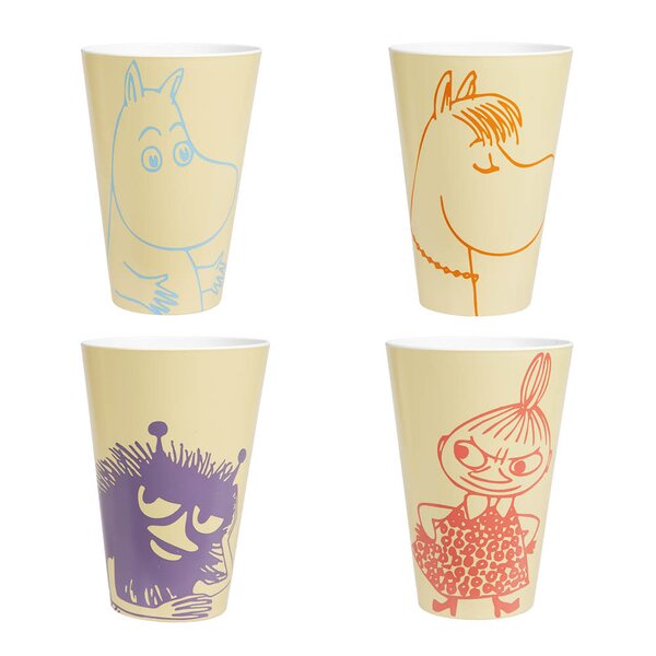 Martinex Mummi piknik kopp 45 cl 4 stk gul