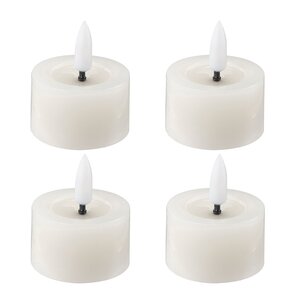 Edelweiss LED telys 4,5x2,5 cm 4 stk ivory