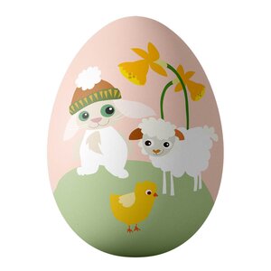Blafre Påskeegg 15 cm Kanin og Lam