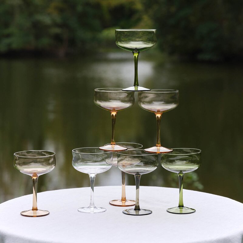 Paveau Swirl Coupe-cocktail glass 26 cl 2 stk Moss