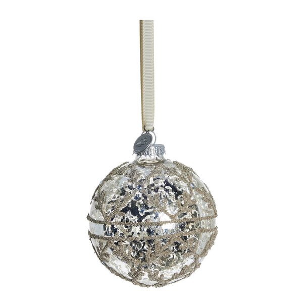 Lene Bjerre Perline juledekorasjon 8 cm antikt silver