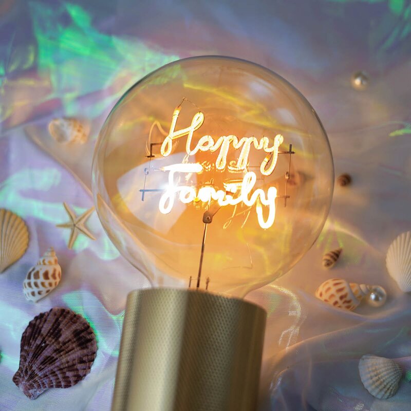Elements Lighting MITB lyspære LED 17 cm Happy Family ravfarget