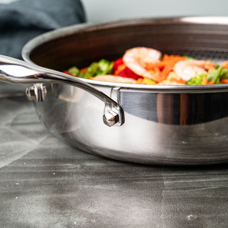 Gladkokken Hybrid sautépanne med lokk 28