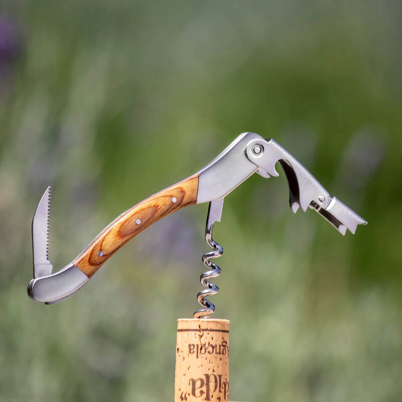 Legnoart Roero vinåpner 15 cm stål/tre