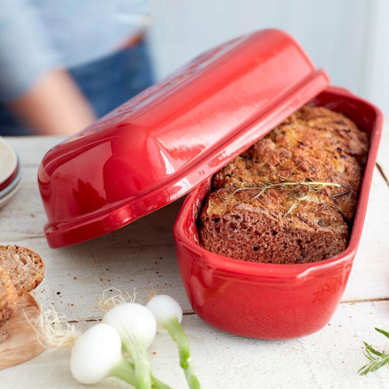 Emile Henry Brødform rektangulær 4,5L rød