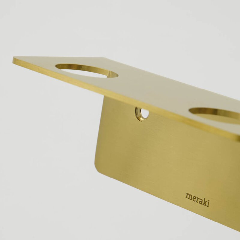 Meraki Såpepumpeholder 2 hull børstet messing