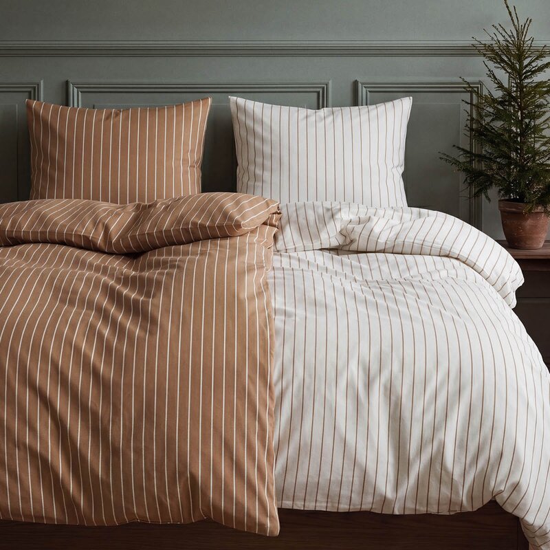 Juna Soft sengesett 140x220 cm offwhite/karamell
