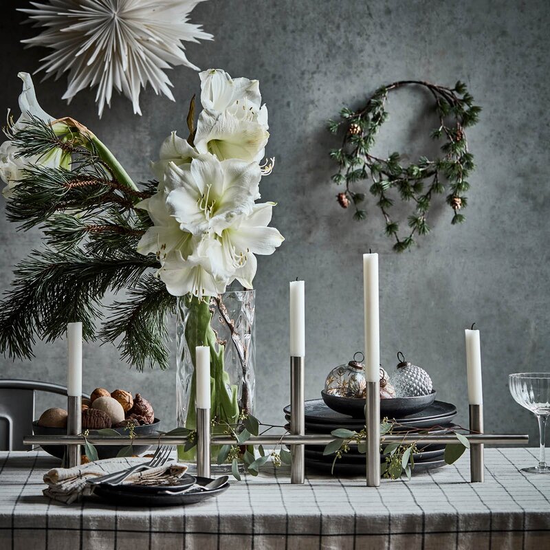 House Doctor Maxi lysestake i jern 80x20 cm antikk sølv