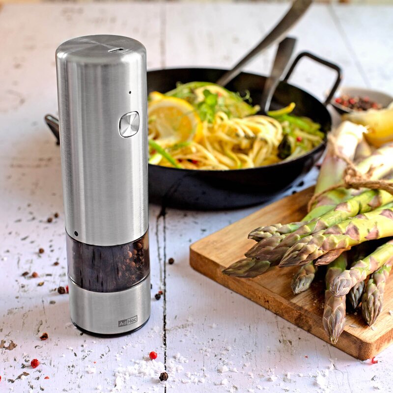 AdHoc i.Mill krydderkvern elektrisk 17 cm stål