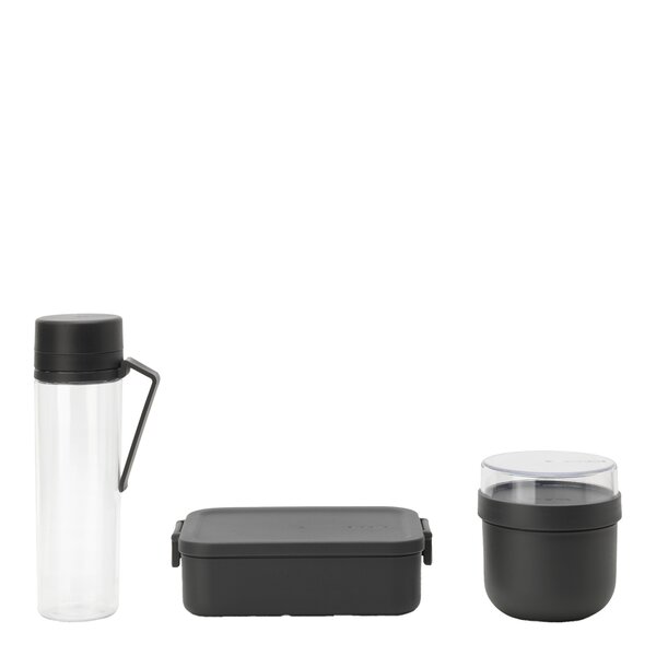 Brabantia Make & Take frokost- og lunsjsett 3 deler mørk grå