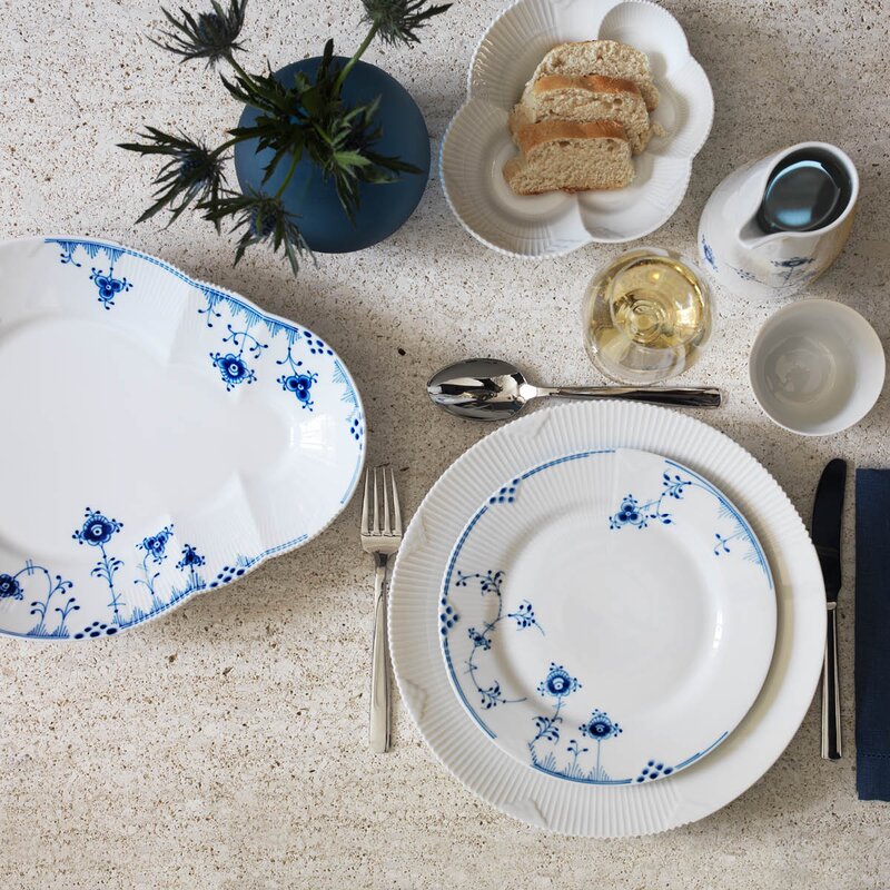 Royal Copenhagen White Elements tallerken flat 26 cm