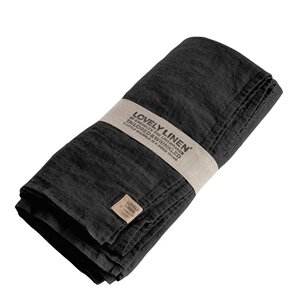 Lovley Linen Lovely bordduk lin 145x380 cm Dark Grey