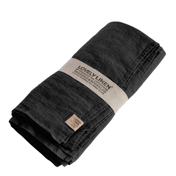 Lovley Linen Lovely bordduk lin 145x380 cm Dark Grey