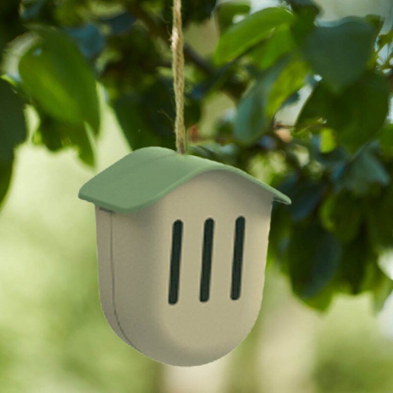 Point Virgule Sommerfuglhus 19 cm taupe grønn