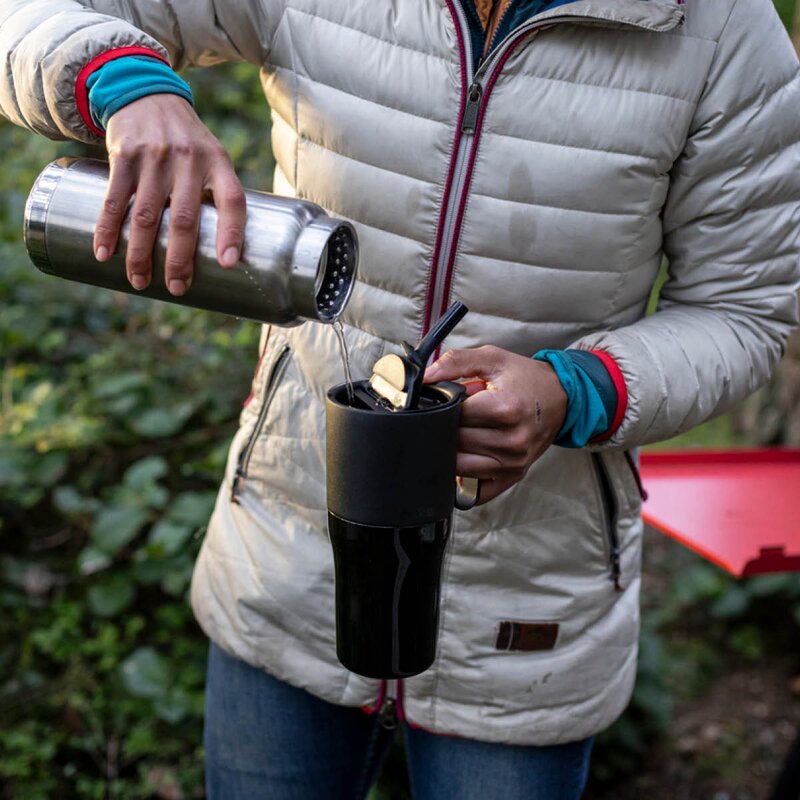 Klean Kanteen Rise Tumbler 77 cl med sugerørslokk svart