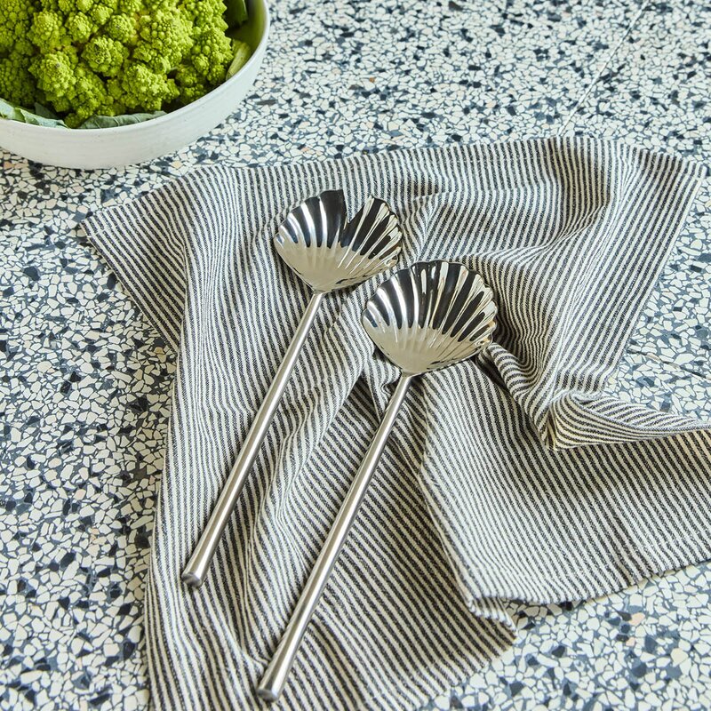 House Doctor Fan salatbestikk i rustfritt stål 28 cm sølvfinish