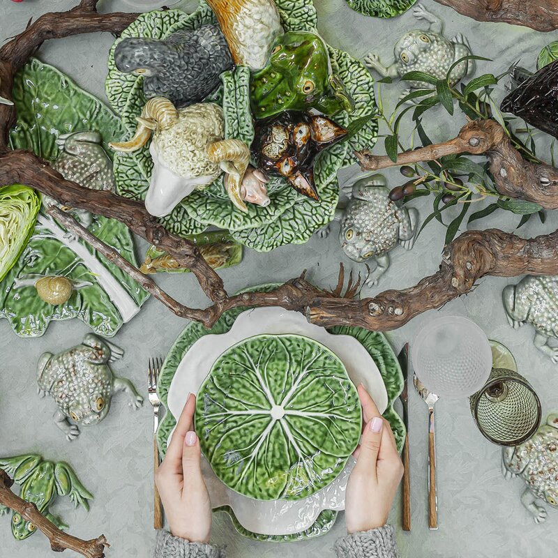 Bordallo Pinheiro Cabbage skål 12 cm 20 cl kålblad grønn