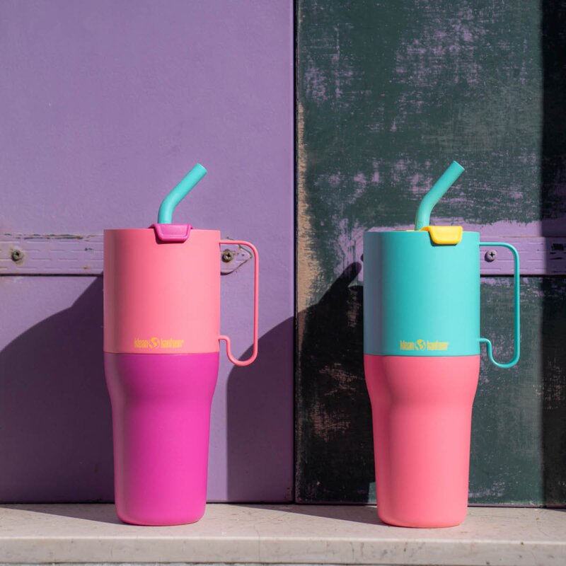 Klean Kanteen Rise Tumbler 77 cl med sugerørslokkTurquoise Kaleidoscope